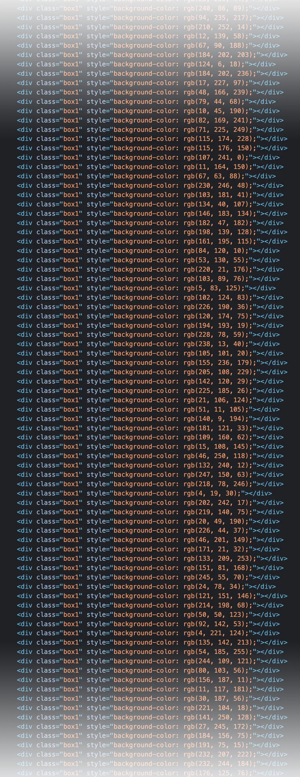 DOM Elements In Inspect Element