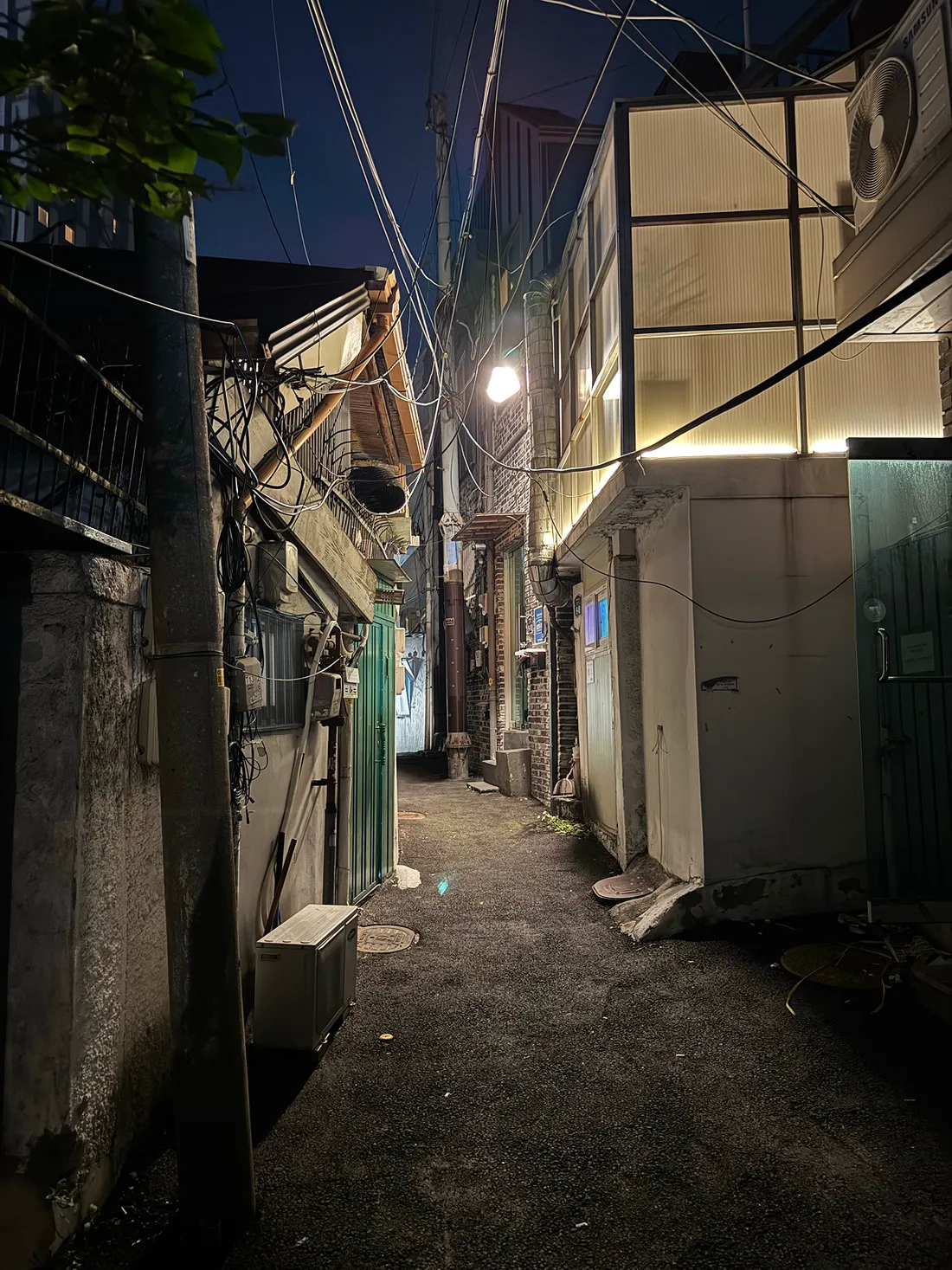 South Korea streets at night