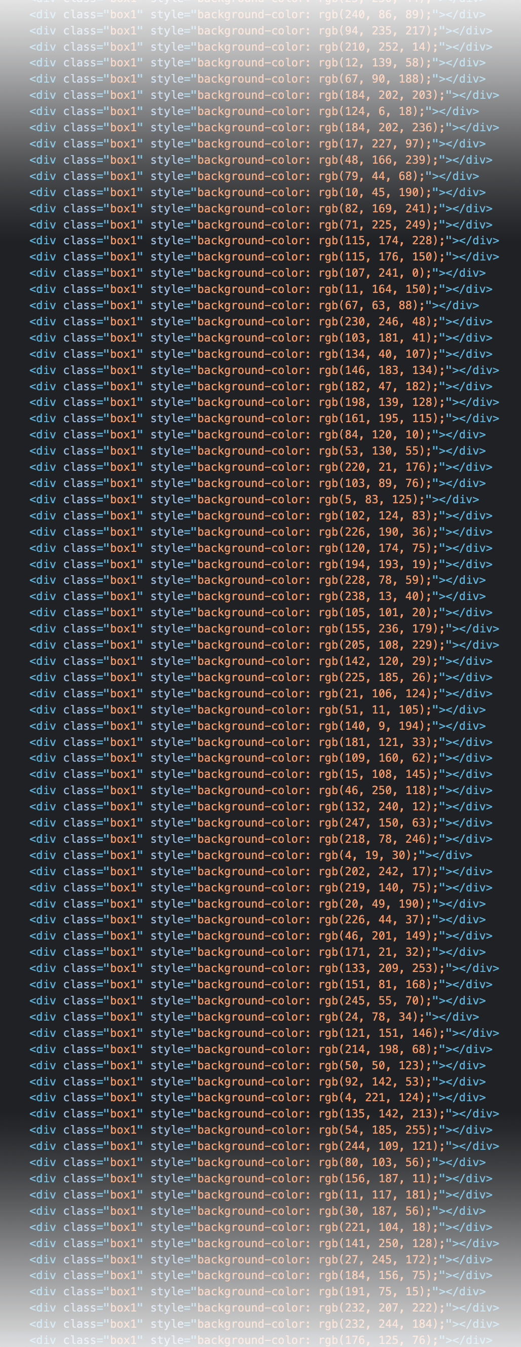DOM Elements In Inspect Element