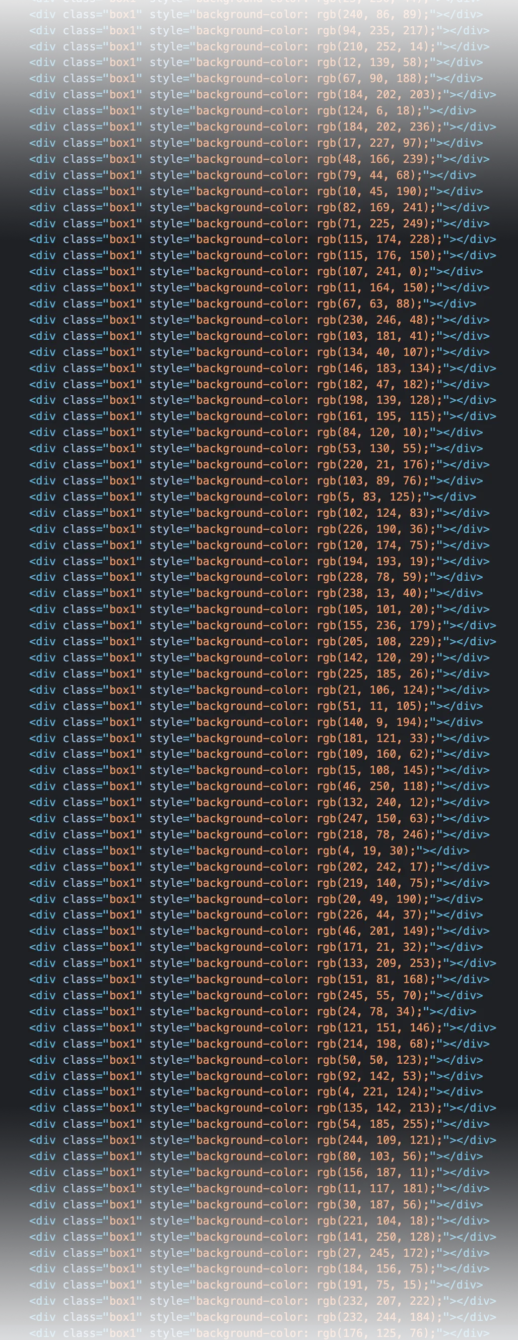 DOM Elements In Inspect Element